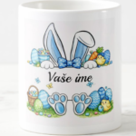 Skodelica-Velika noč zajček modri-personalizirano 2