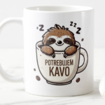 Skodelice: Lenivec in kava